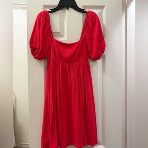 Altar’d State Red Puff sleeve dress
